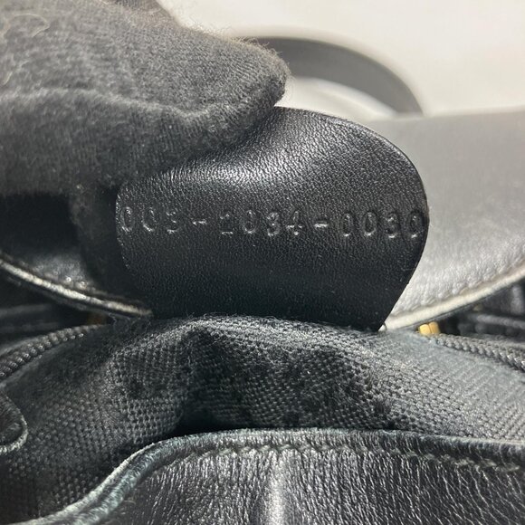 Gucci Leather Bamboo Mini Backpack Partly Damaged 003-2034-0030 Black main image 4